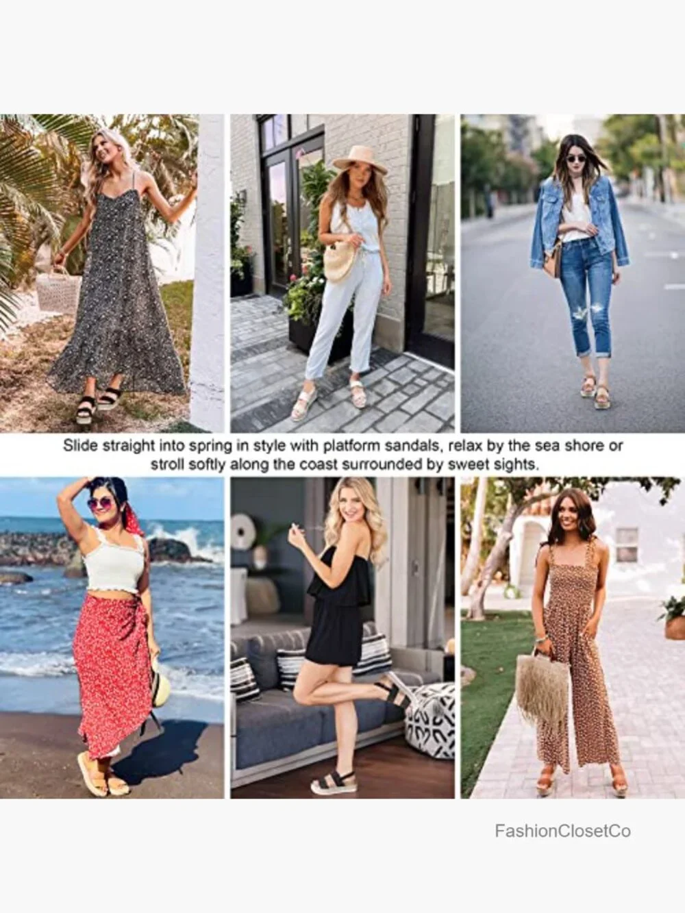 Women's Espadrilles Wedge Sandals Ankle Strap Buckle Platform Sandals Open Toe
